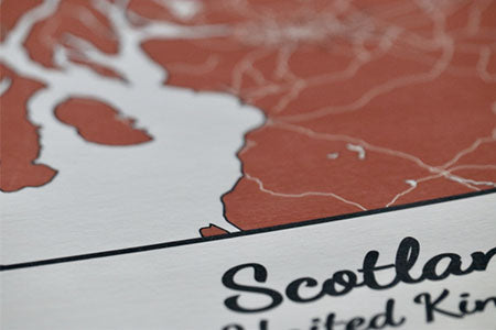 Close-up of the print surface